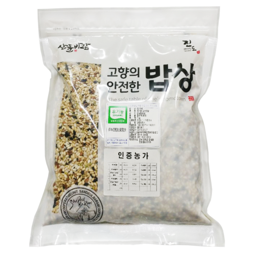 산들바람 국산 유기농 혼합곡 오곡밥 오색찹쌀 1kg
